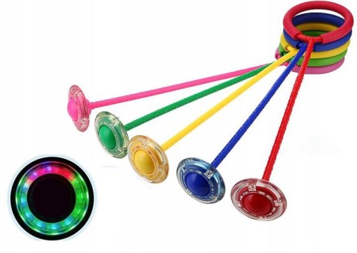 Švihadlo na nohu kapitána, mäkká guma, so svietiacimi LED diódami, 60 cm
