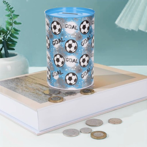 KOVOVÁ KANZIČKA BANKOVKY FUTBAL XXL DARČEK