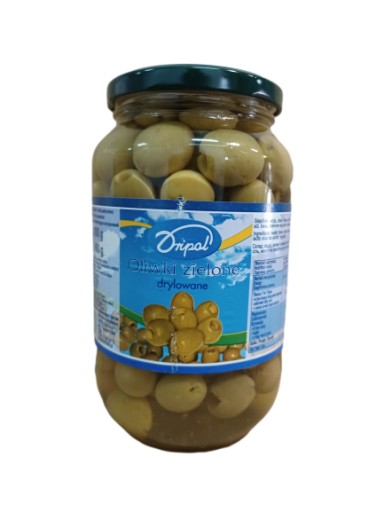 Zelené olivy pražené 1000g DRIPOL