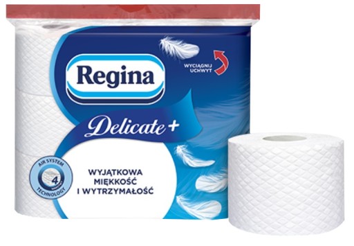 4-vrstvový toaletný papier Regina Delicate+ (9 kotúčov x 100 listov)