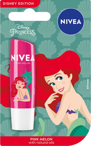 NIVEA ružový melónový rúž Disney The Little Mermaid 4,8 ml