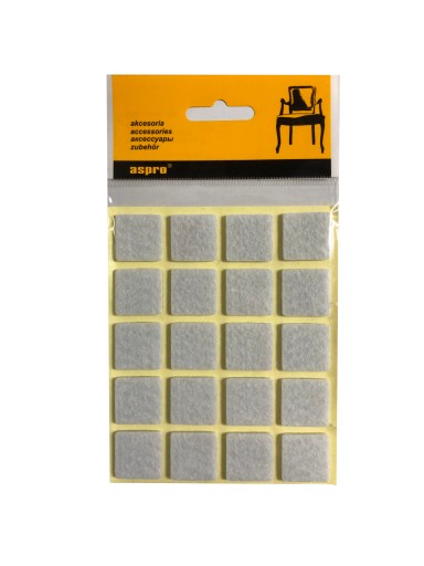 SAMOLEPIACIE PLSTENÉ PODLOŽKY 20x20MM BIELE 20