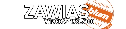 Záves BLUM 71T950A 95° pripevnený k rámu