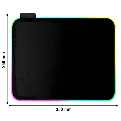 RGB LED USB HRANÁ PODLOŽKA PRE STOLÚ MYŠ SVIETENÁ 35x25cm