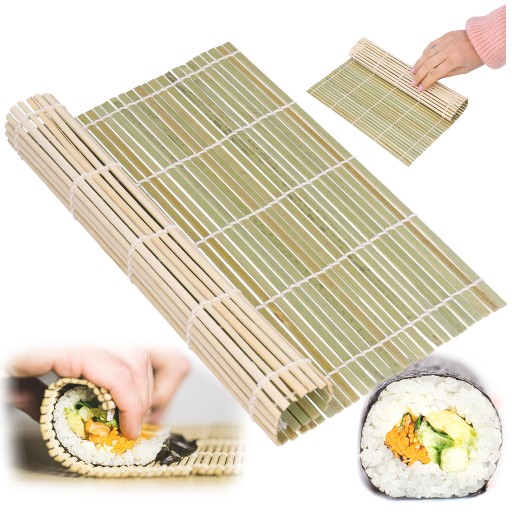 Bambusová podložka na sushi 24x24 cm na rolovanie profesionálnych makisu roliek