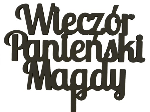 BRIDGE PARTY TOPPER Vaše meno PAINTED