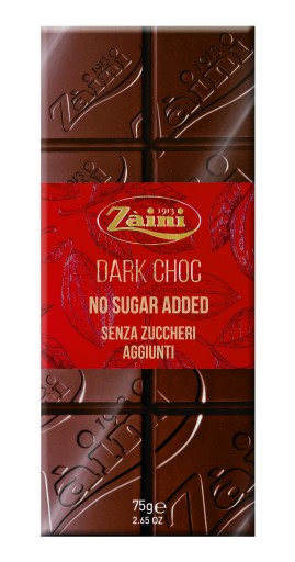 LAHODNÁ TALIANSKÁ DEZERTNÁ ČOKOLÁDA BEZ PRIDANÉHO CUKRU 75G ZAINI PRE DIABETIKOV