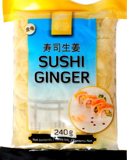 Nakladaný biely zázvor na sushi 240g GTB Natural