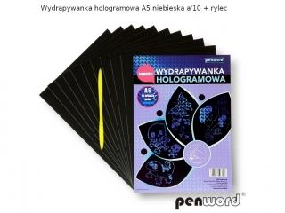 Hologramová stieracia karta A5 10 listov + modrý stylus