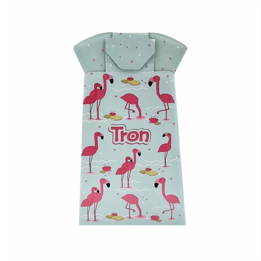 Tron JEDNORÁZOVÝ NOČNÍK pre deti Travel Tourist MINT FLAMINGOS