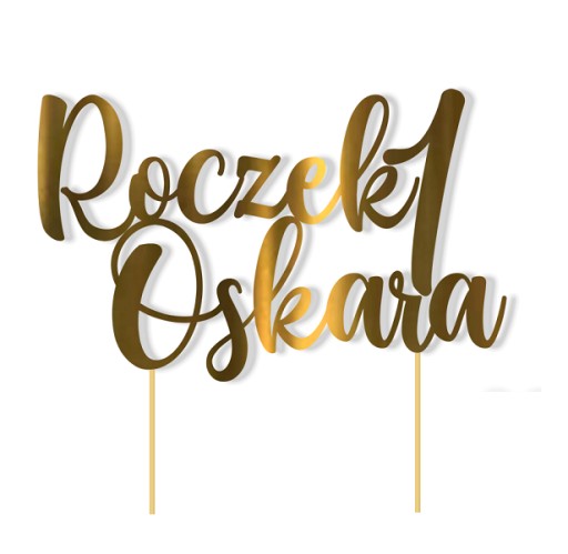 Tortový toper 1. narodeniny ROK STARÝ zlatý MENO