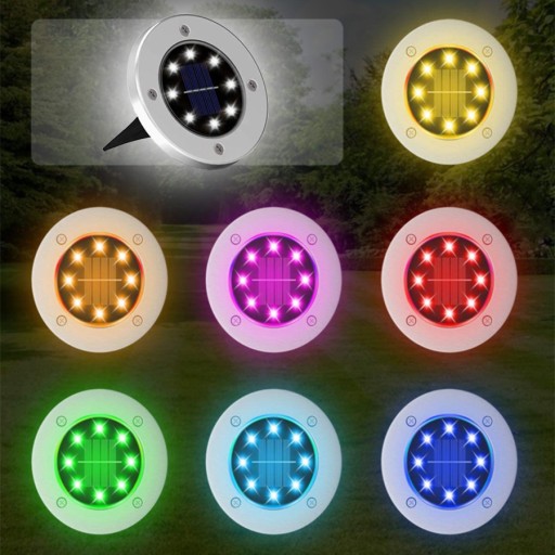 SOLÁRNE ELEKTRICKÉ ZÁHRADNÉ LAMPY, FAREBNÉ RGB