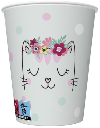 PAPIEROVÝ ŠÁLK Smiling CAT 250ml 8 ks