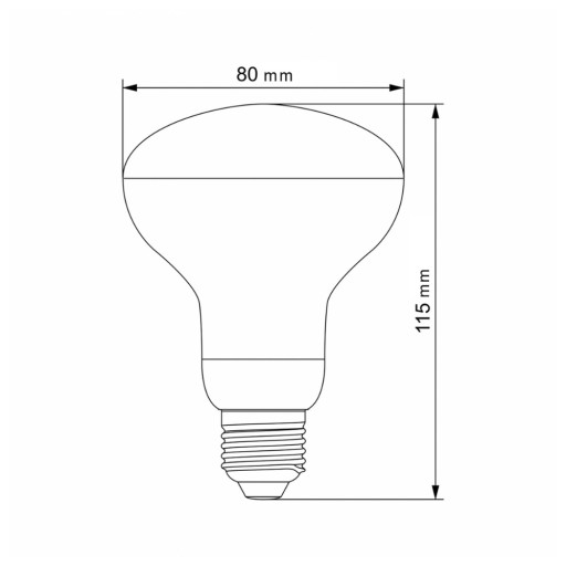 LED žiarovka na pestovanie rastlín, vlákno R80 E27 9W FITOLAMPY VIDEX