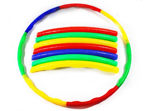 FAREBNÝ SKLADACÍ HULA HOOP S PUBS 58 CM 7 PRVKOV