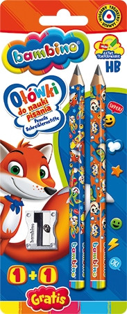 2 ks ceruziek na učenie písať strúhadlom Bambino