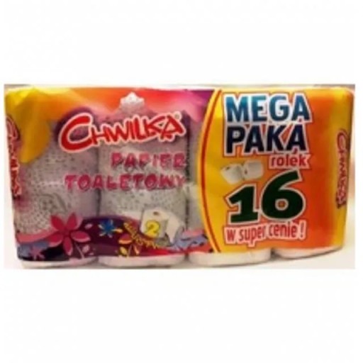 CHWILKA Toaletný papier 2 vrstvy BIELY, 16 kusov