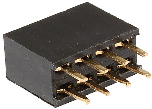 Kolíková objímka ZlatáPin páska 2x4 2,54mm 5 ks