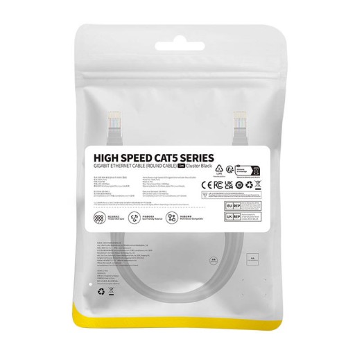 BASEUS INTERNETOVÝ KÁBEL LAN ETHERNET CAT 5 RJ45 1GB/S 1M