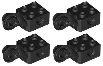 LEGO TECHNIC kocka 2x2 spoj čierna 4 ks 48171 48454