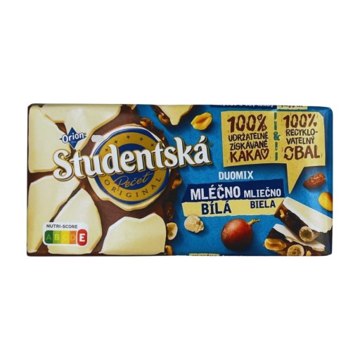 Študentské mlieko a biela čokoláda 170 g Originál čes
