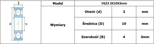 Ložisko V623 3X10X3mm