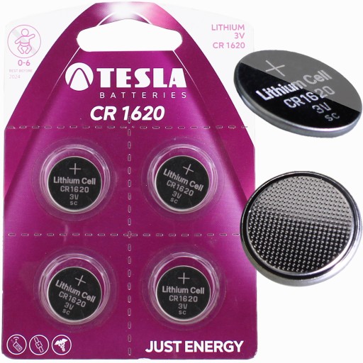 CR1620 BATÉRIE 4ks TLAČIDLO LÍTIOVÉ BATÉRIE 3V CR TESLA