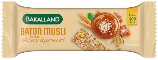 BAKALLAND Müsli tyčinka slaný karamelová s medom 30 g