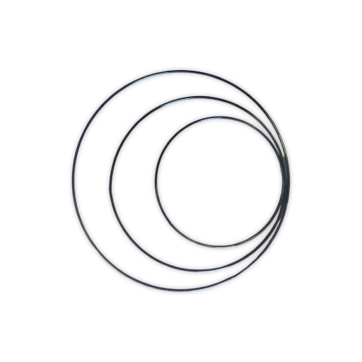 Base Circle Circle Kovová obruč pre makramé lapač snov, čierna, 25 cm