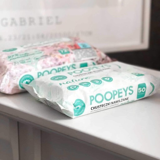 4x Poopeys Vlhčené obrúsky panthenol aloe 97% voda vodné obrúsky 288 ks