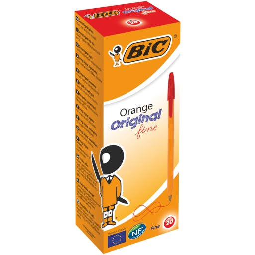 BiC oranžové červené pero