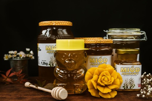 Akáciový med 2023 tekutý nektár Polish Natural Ceremuga Med 0,4 kg
