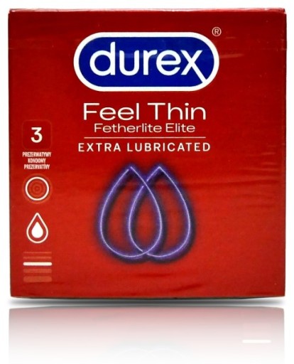 DUREX FETHERLITE ELITE CONDOMS tenšie 3 ks.