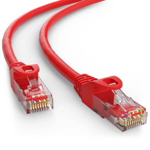 LAN ETHERNET RJ45 CAT5E UTP LAN KÁBEL 1,5M červený