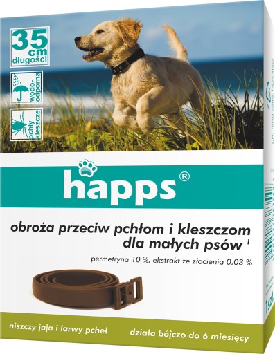 Obojok proti blchám a kliešťom pre MALÝCH PSA Happs Against Blcha and Kliešte