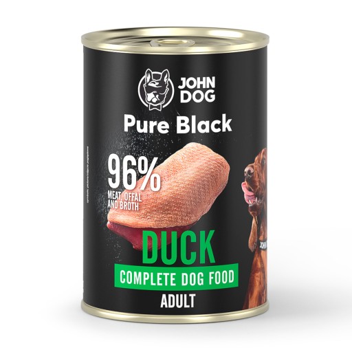 John Dog Pure kačica 96% 400g mokré krmivo pre psov