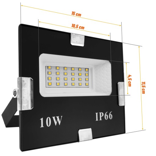 HALOGÉNOVÁ LED 10W REFLEKTOR LAMPY STUDENÁ FARBA IP66