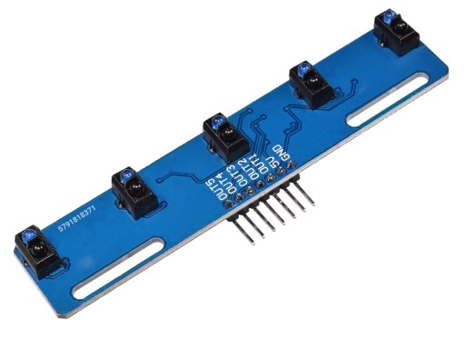 Modul s reflexnými senzormi TCRT5000L 5-kanálový - detekcia čiar