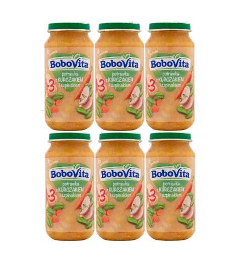 BoboVita Junior Guláš s kuracím mäsom a špenátom 1-3 roky 250 g