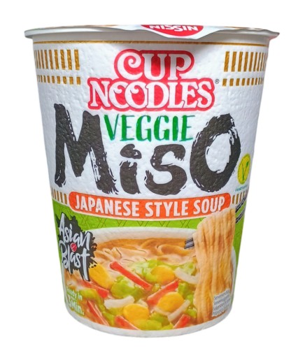 Veggie Miso Cup Noodles instantné rezance 67g Nissin