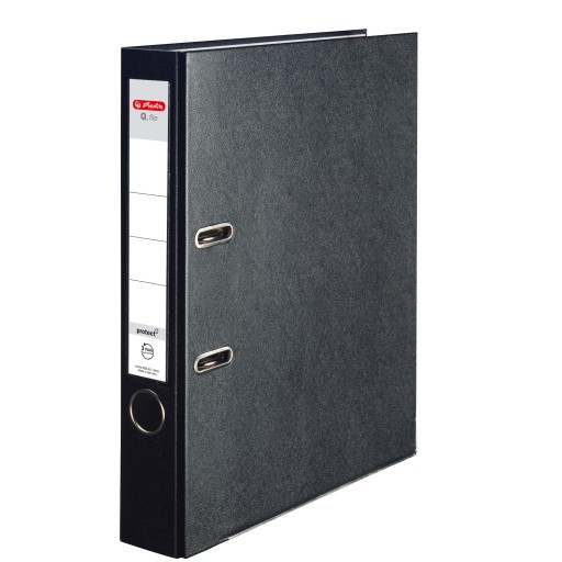 HERLITZ Zakladač Q.FILE A4 5CM ÚZKY ČIERNA