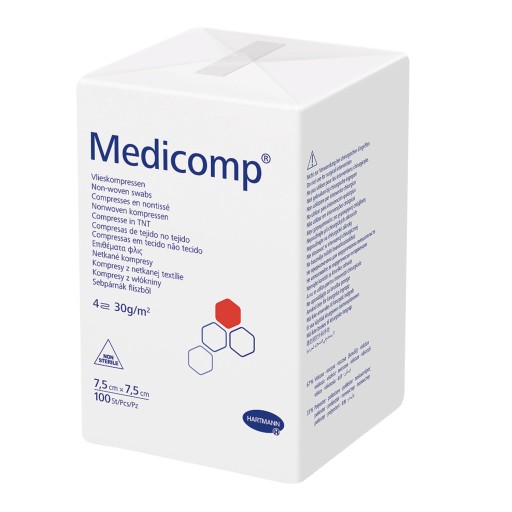 MEDICOMP Obklady z netkanej textílie 7,5 x 7,5 cm 100 ks