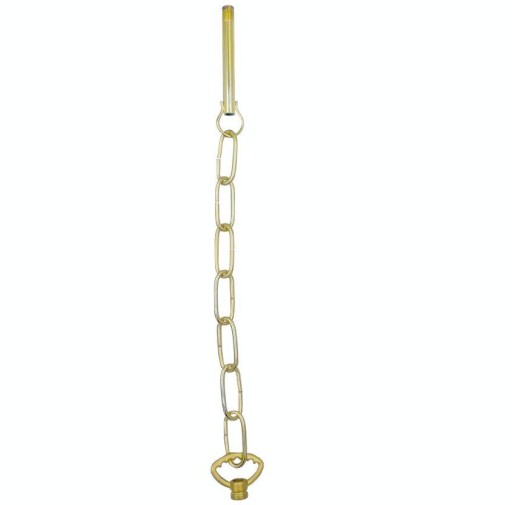 Zlatá reťaz na luster 58 cm s vešiakmi