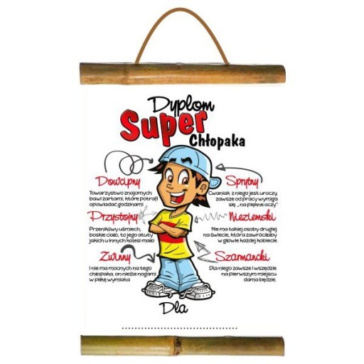 diplom SUPER BOYFRIEND 1 ks Chlapčenský deň