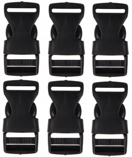 Plastová spona na opasok 2,5 cm 25 mm - 6 ks