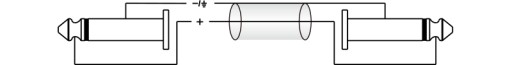 Jack 6,3 mm 10 cm patch kábel pre efekty