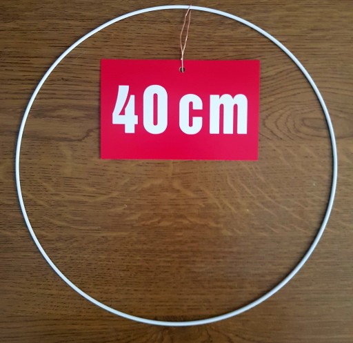 BIELY krúžok/ráfik pre lapače snov a makramé, 40 cm
