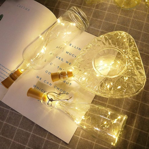 viečko na fľašu LED GARLAND ZÁHRADNÉ LAMPY viečko na fľašu ZLATÉ