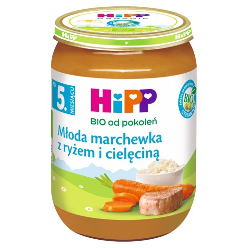 Mrkvovo-ryžový krém s teľacím HiPP BIO 190g