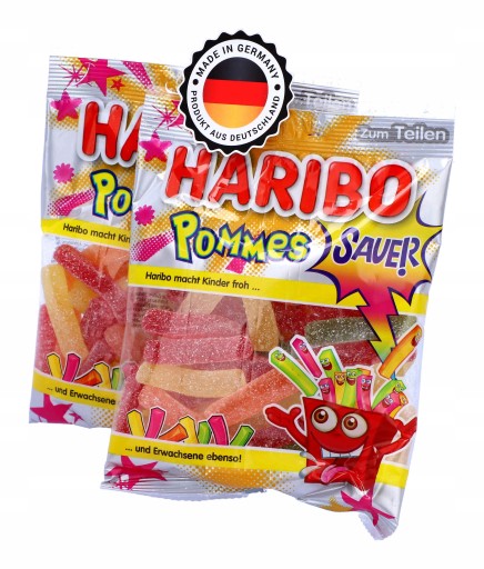 HARIBO Fruit Jelly Sour Fries 175g z Nemecka